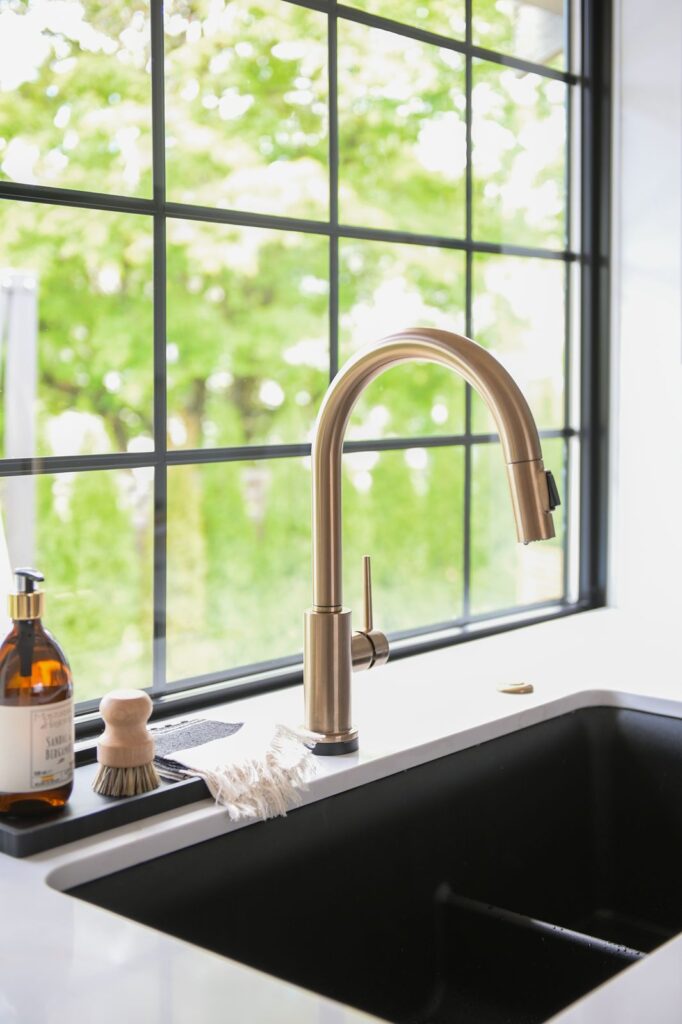 gridded sink window