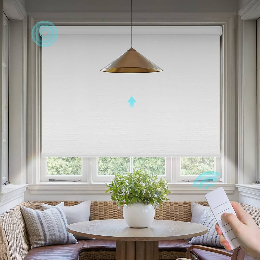 Motorized window shades with home automation